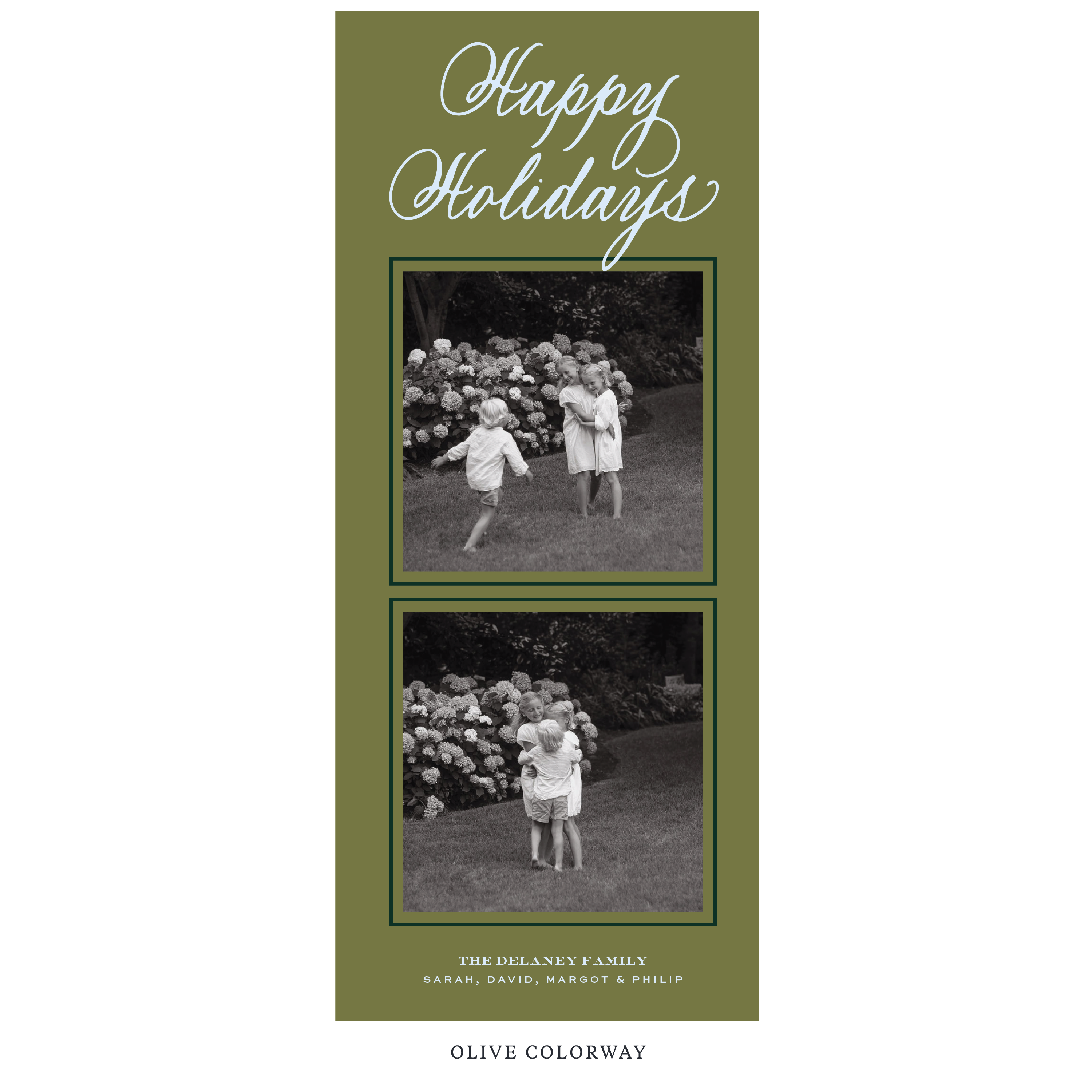 Winslow Digital Photo Holiday Card, Skinny