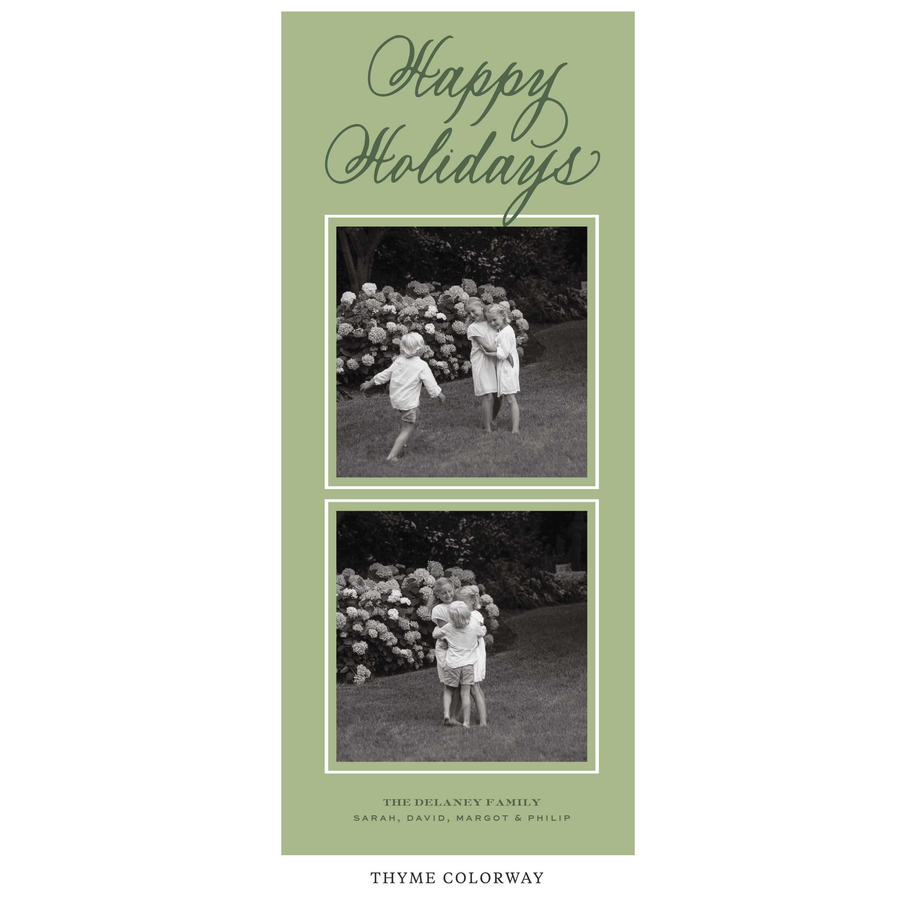 Winslow Digital Photo Holiday Card, Skinny