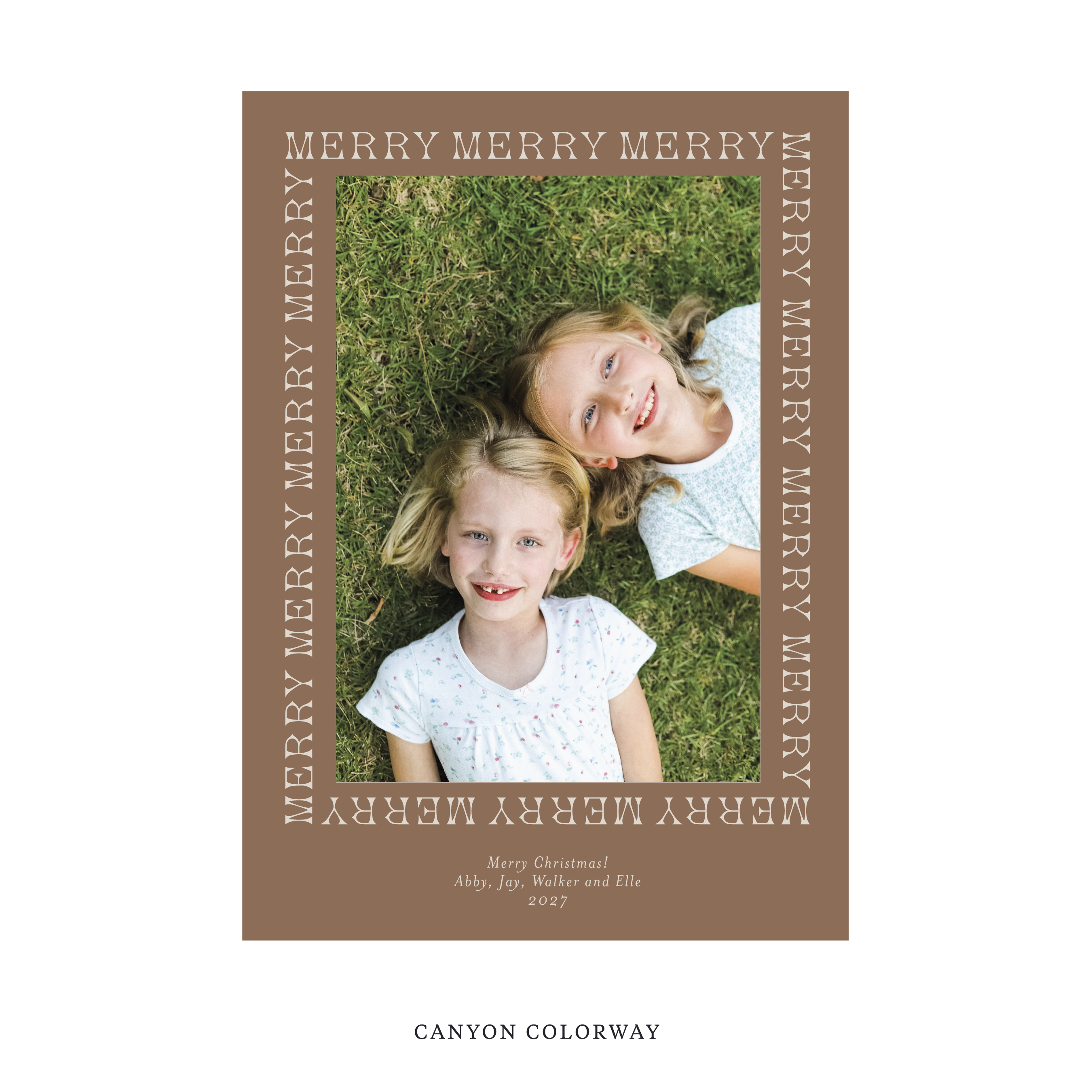 Winston Classic Flat Print Holiday Card, Large
