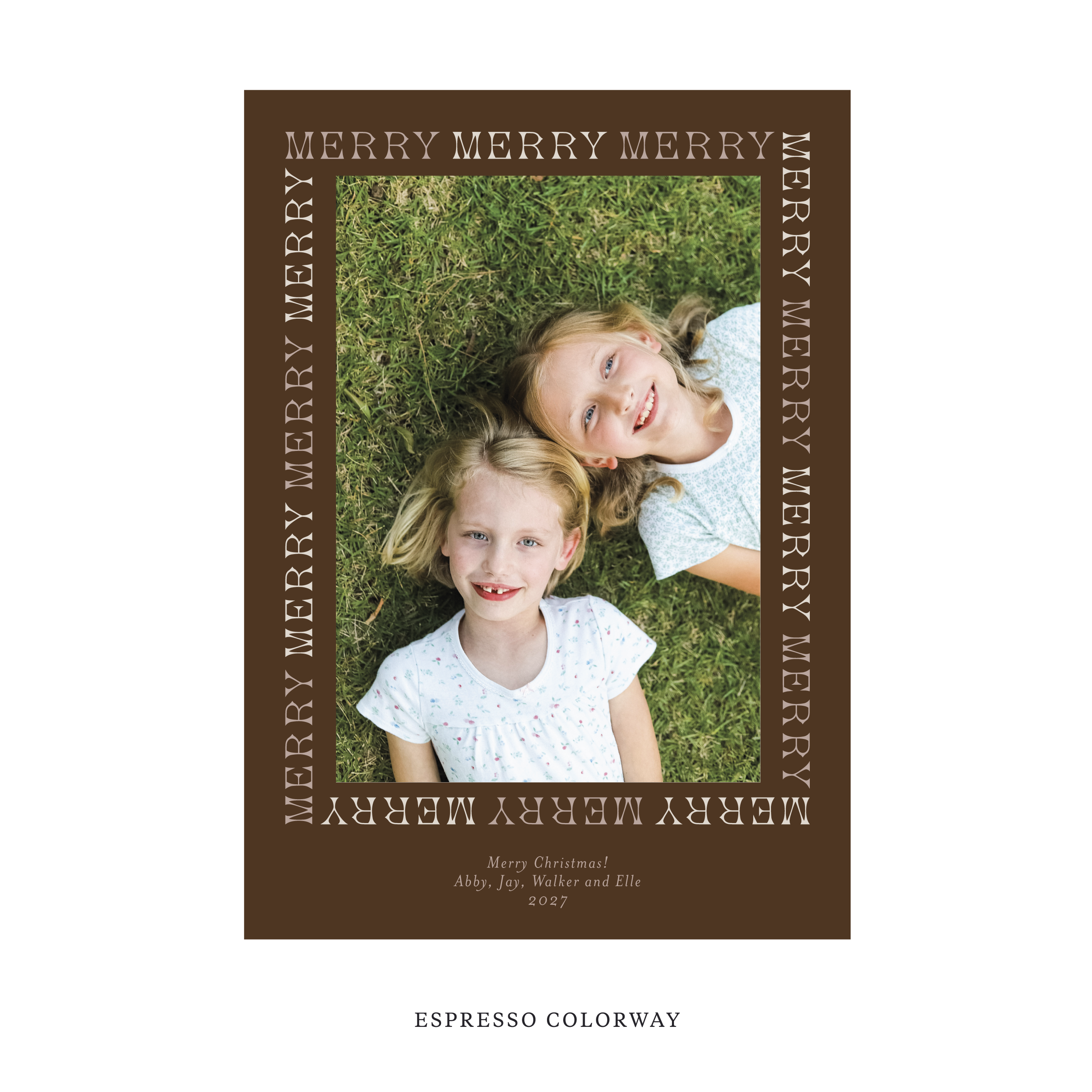 Winston Classic Flat Print Holiday Card, Large