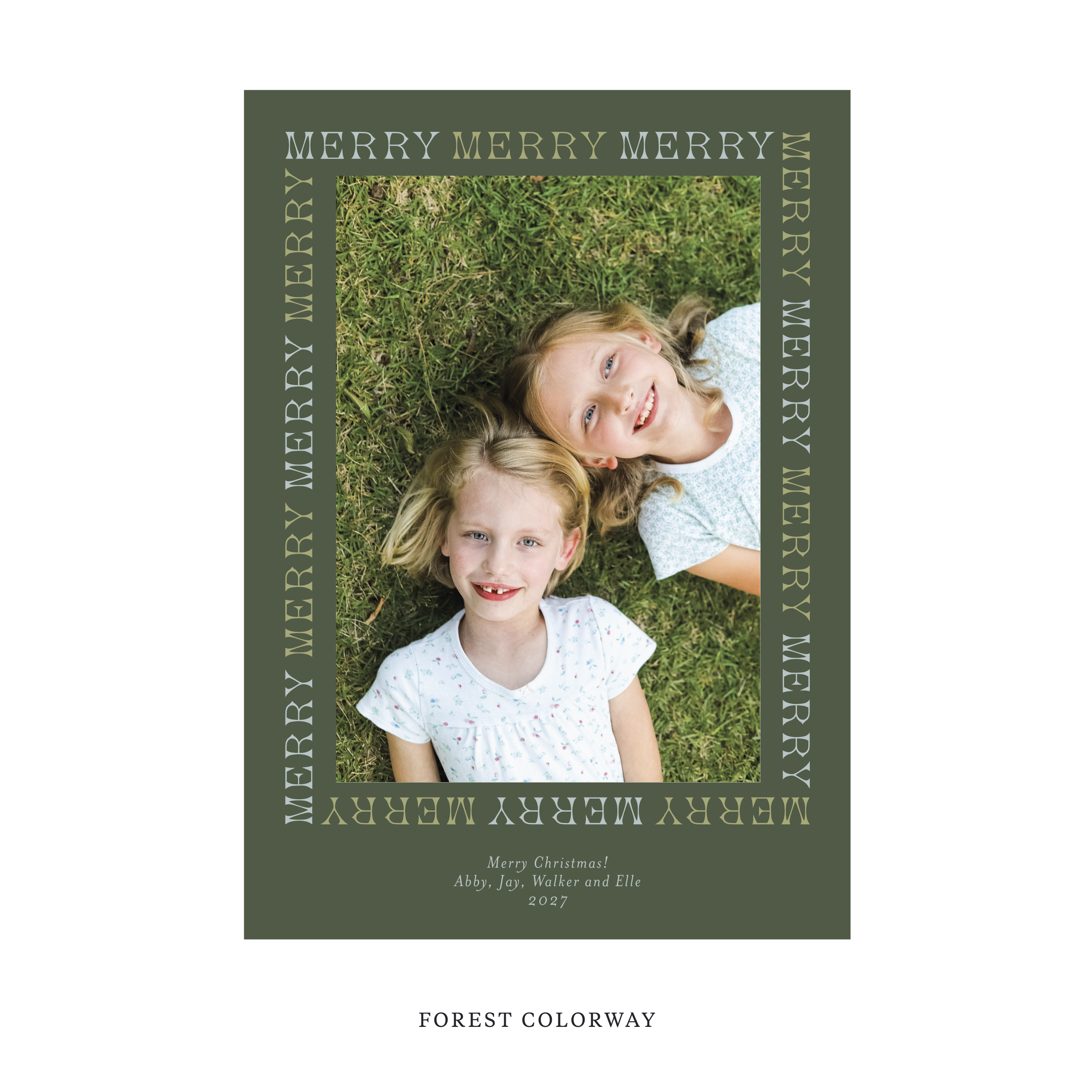 Winston Classic Flat Print Holiday Card, Large
