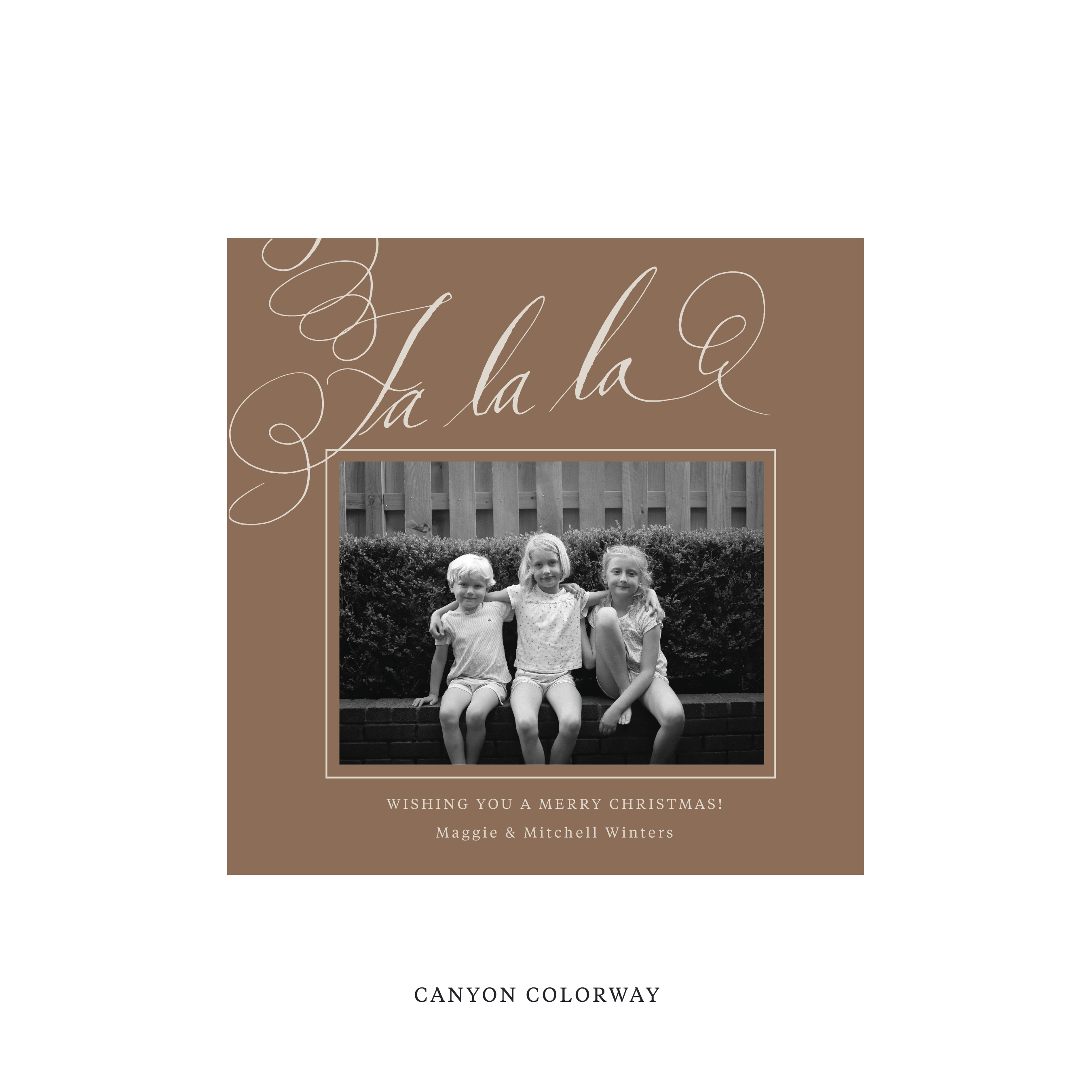 Farnley Classic Flat Print Holiday Card, Square