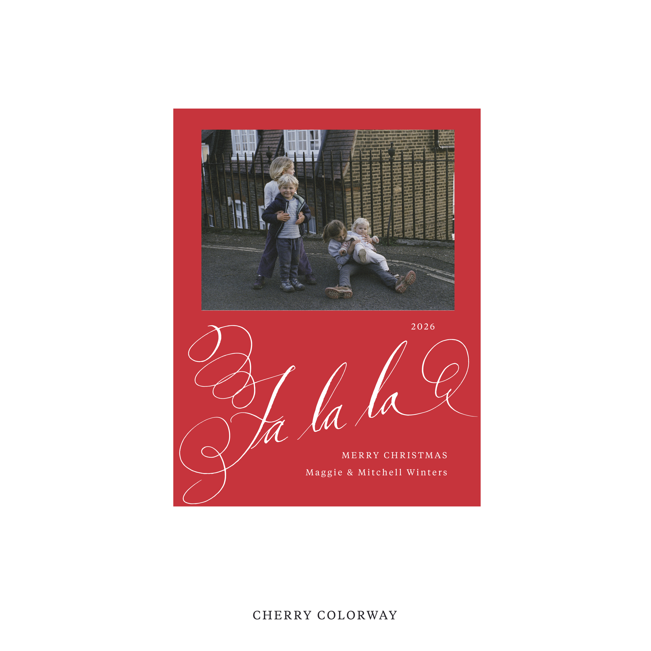 Farnley Classic Flat Print Holiday Card, Small