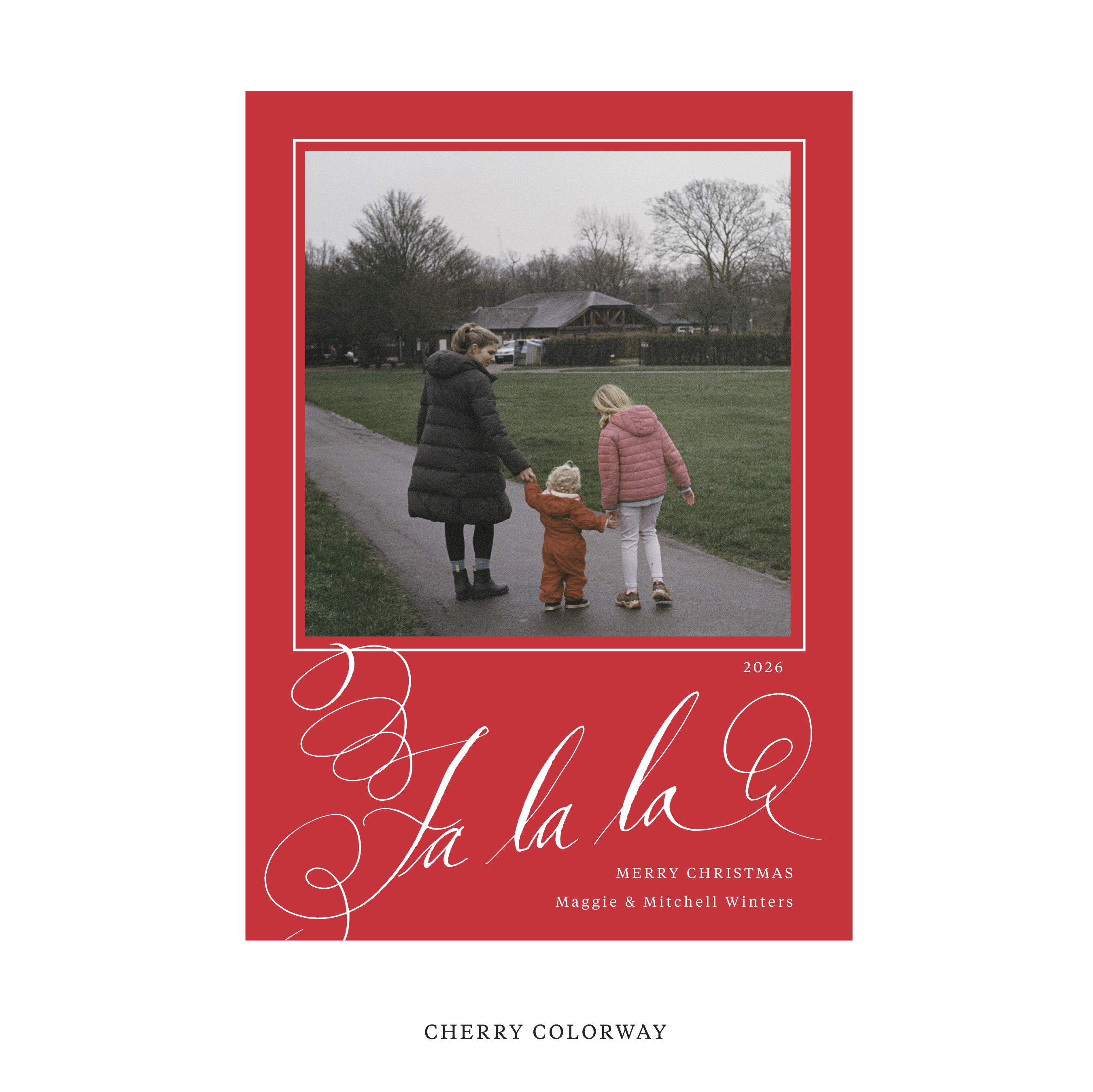 Farnley Classic Flat Print Holiday Card, Large