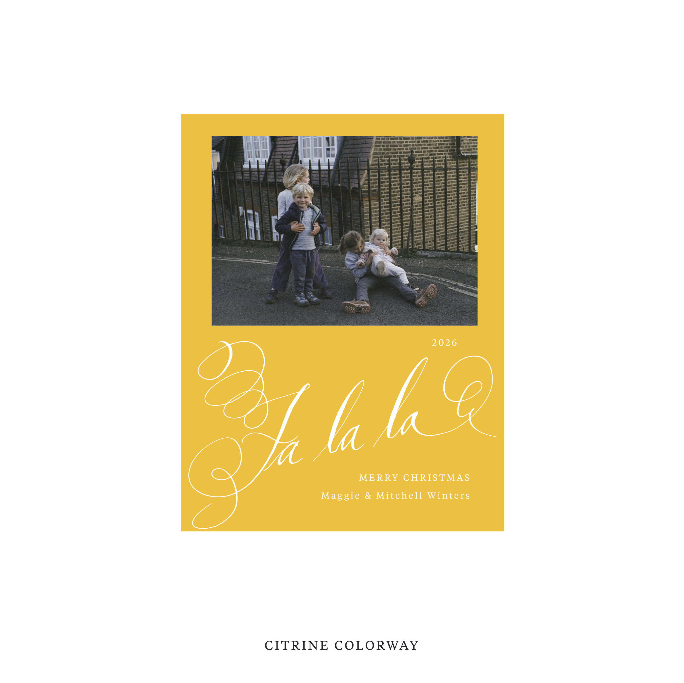 Farnley Classic Flat Print Holiday Card, Small
