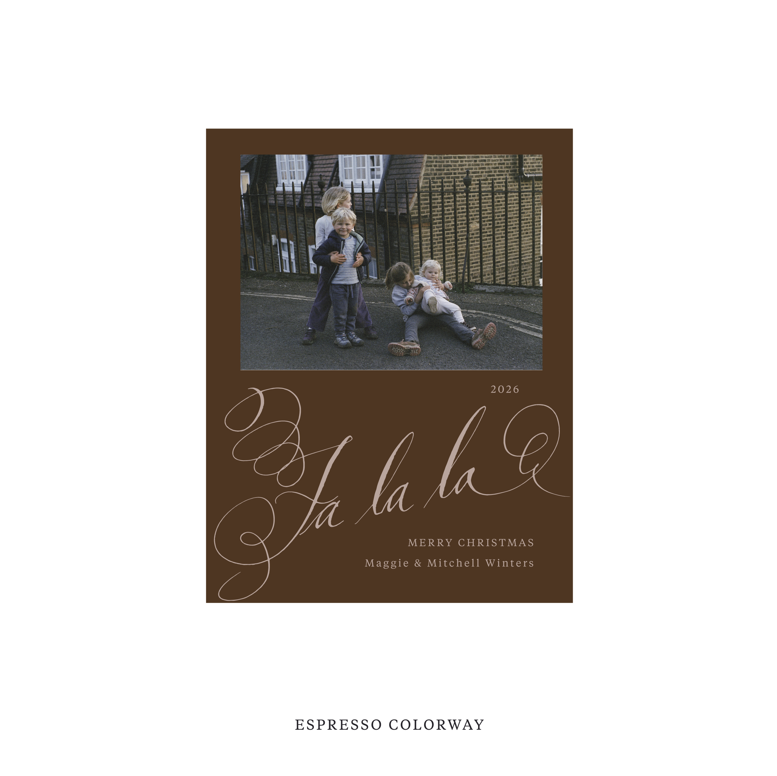 Farnley Classic Flat Print Holiday Card, Small