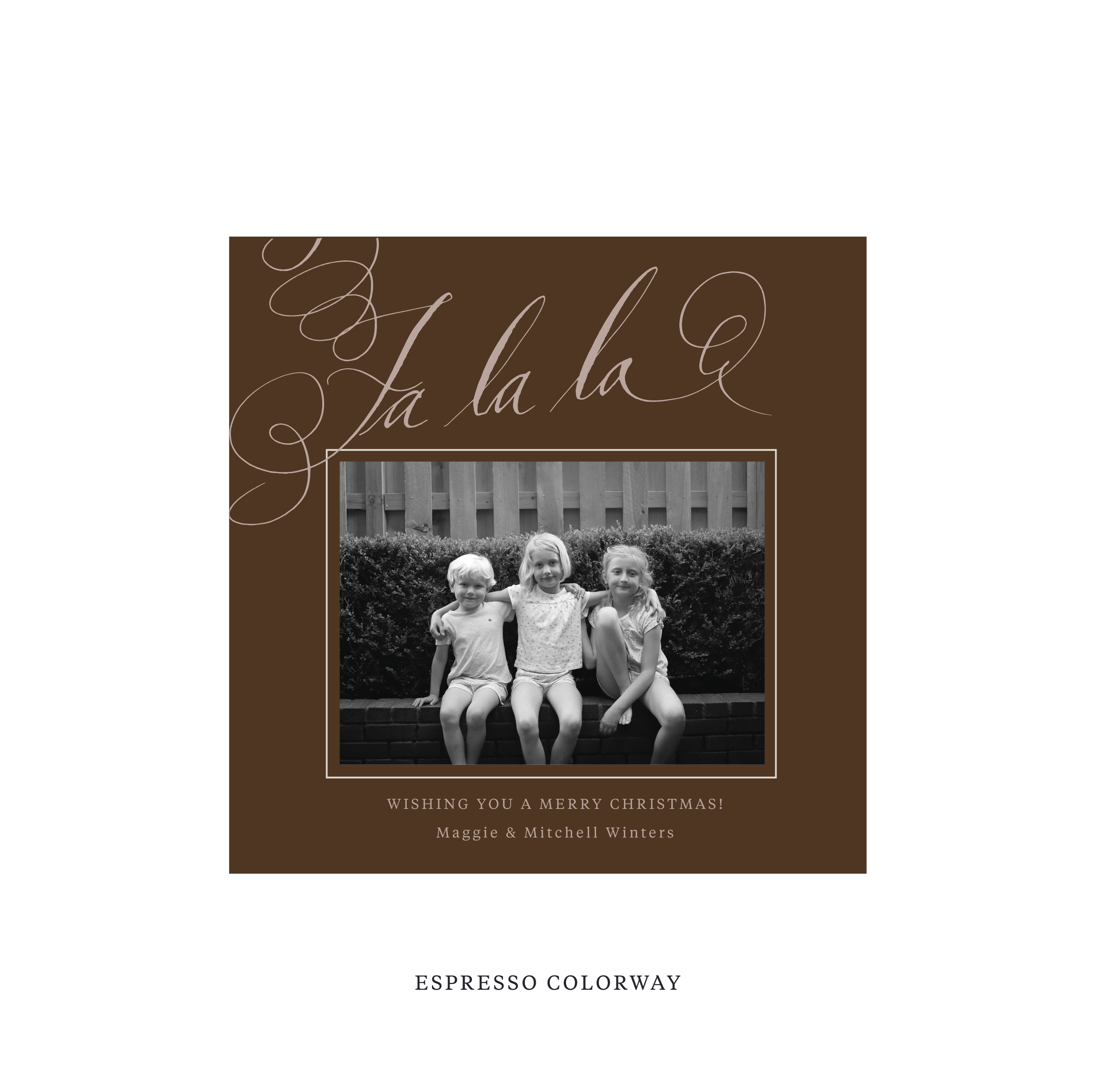 Farnley Classic Flat Print Holiday Card, Square