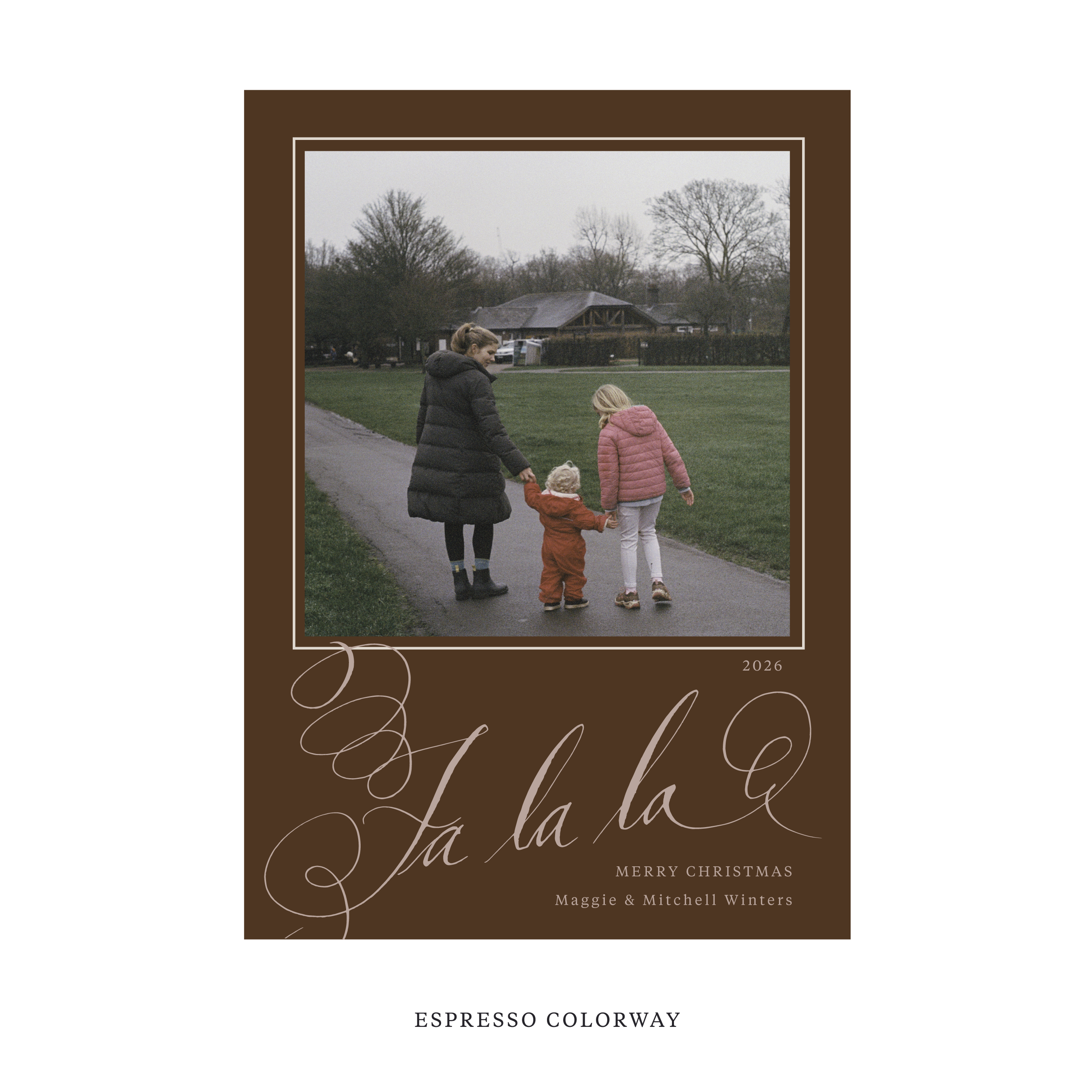 Farnley Classic Flat Print Holiday Card, Large