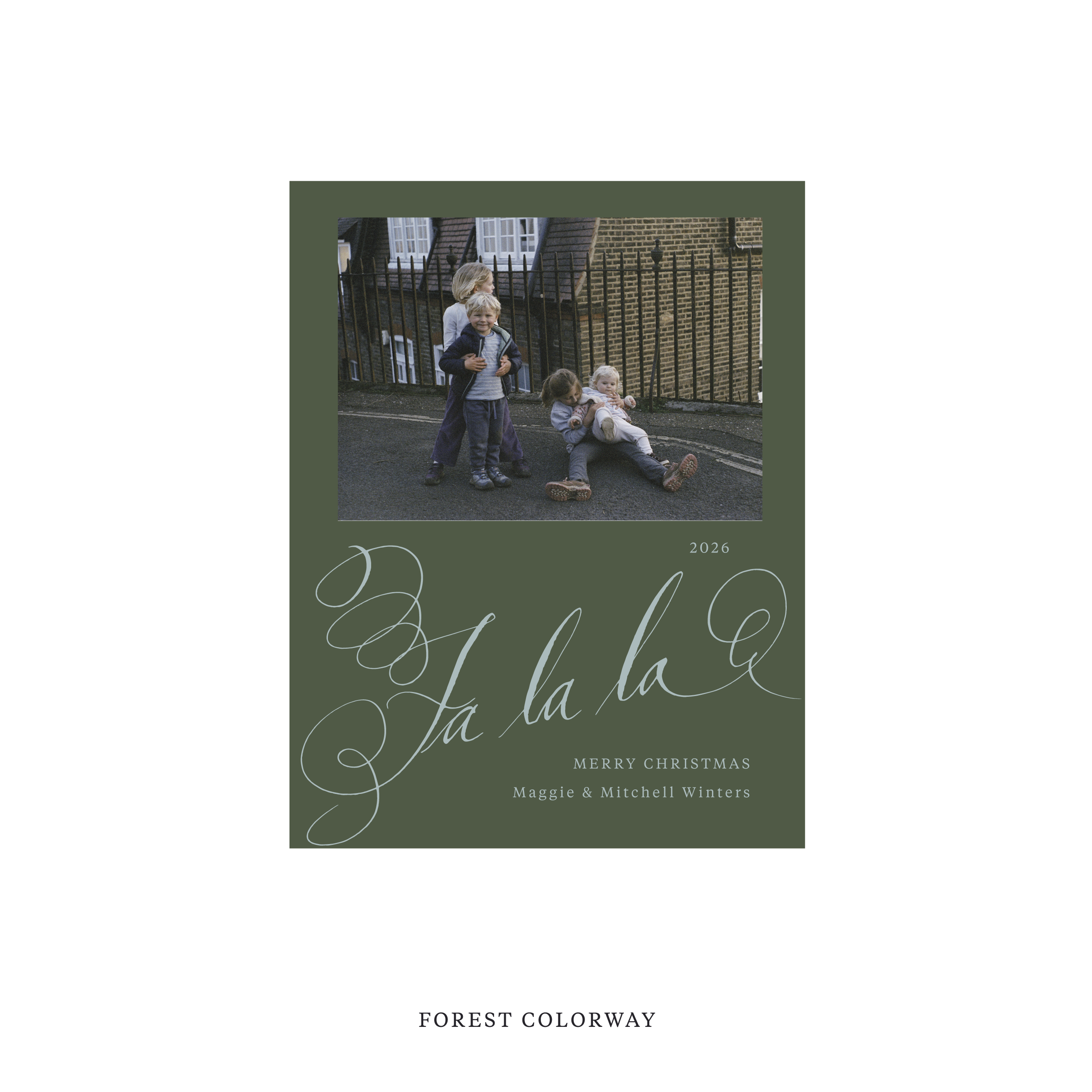 Farnley Classic Flat Print Holiday Card, Small