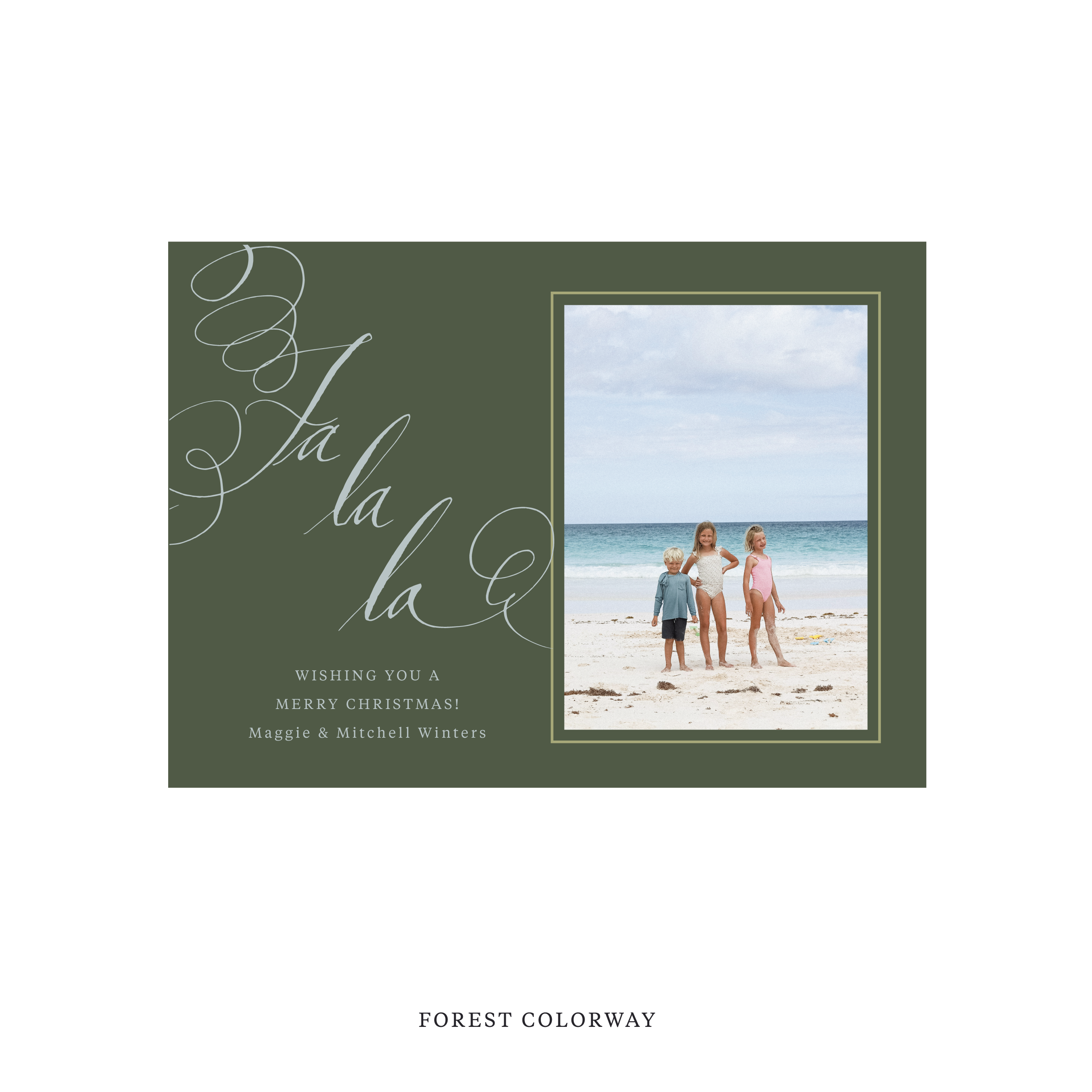 Farnley Classic Flat Print Holiday Card, Medium