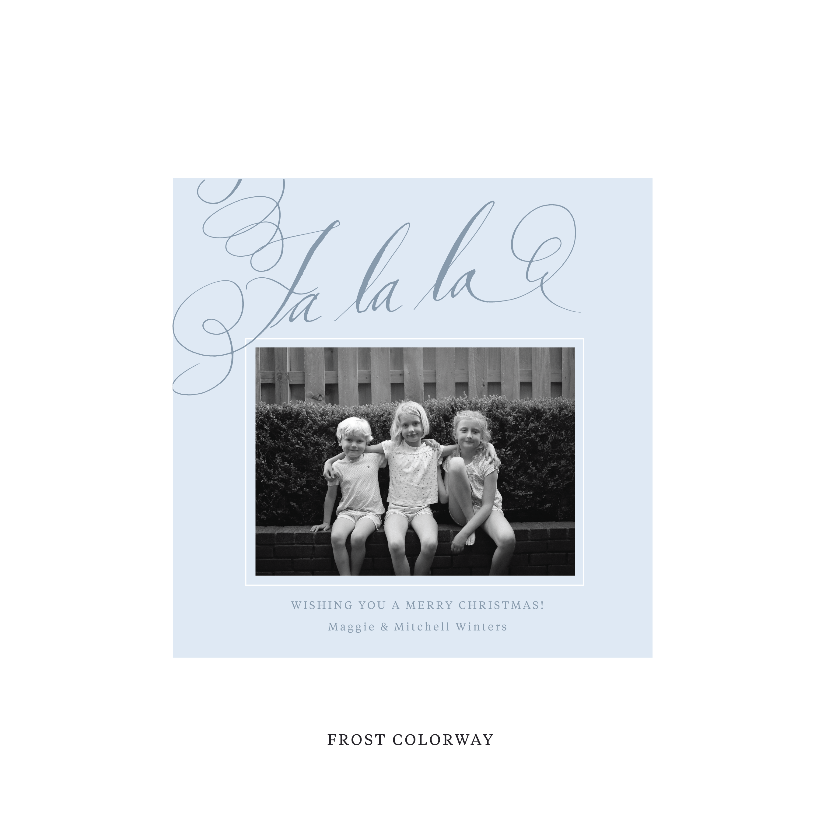 Farnley Classic Flat Print Holiday Card, Square