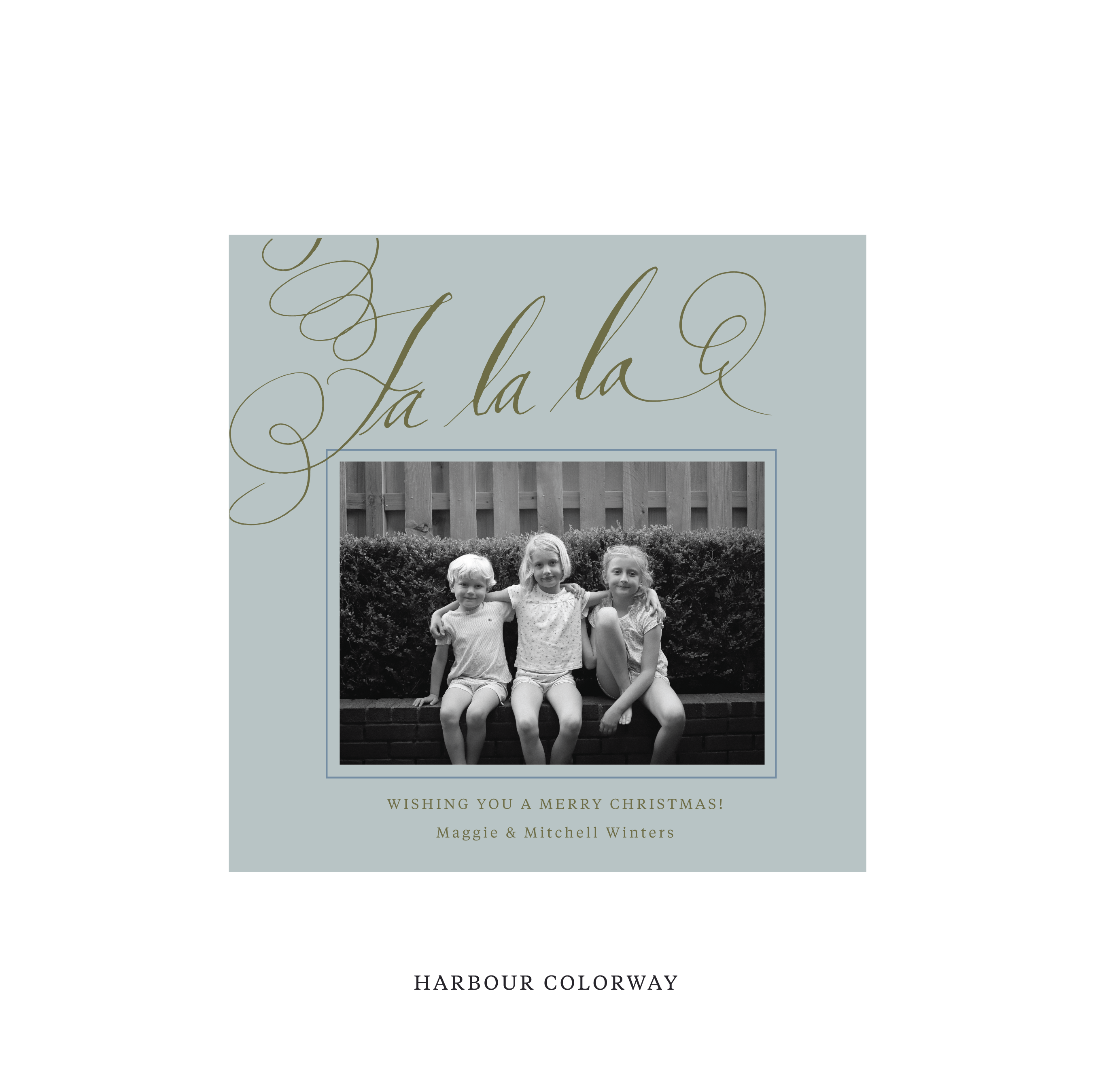 Farnley Classic Flat Print Holiday Card, Square