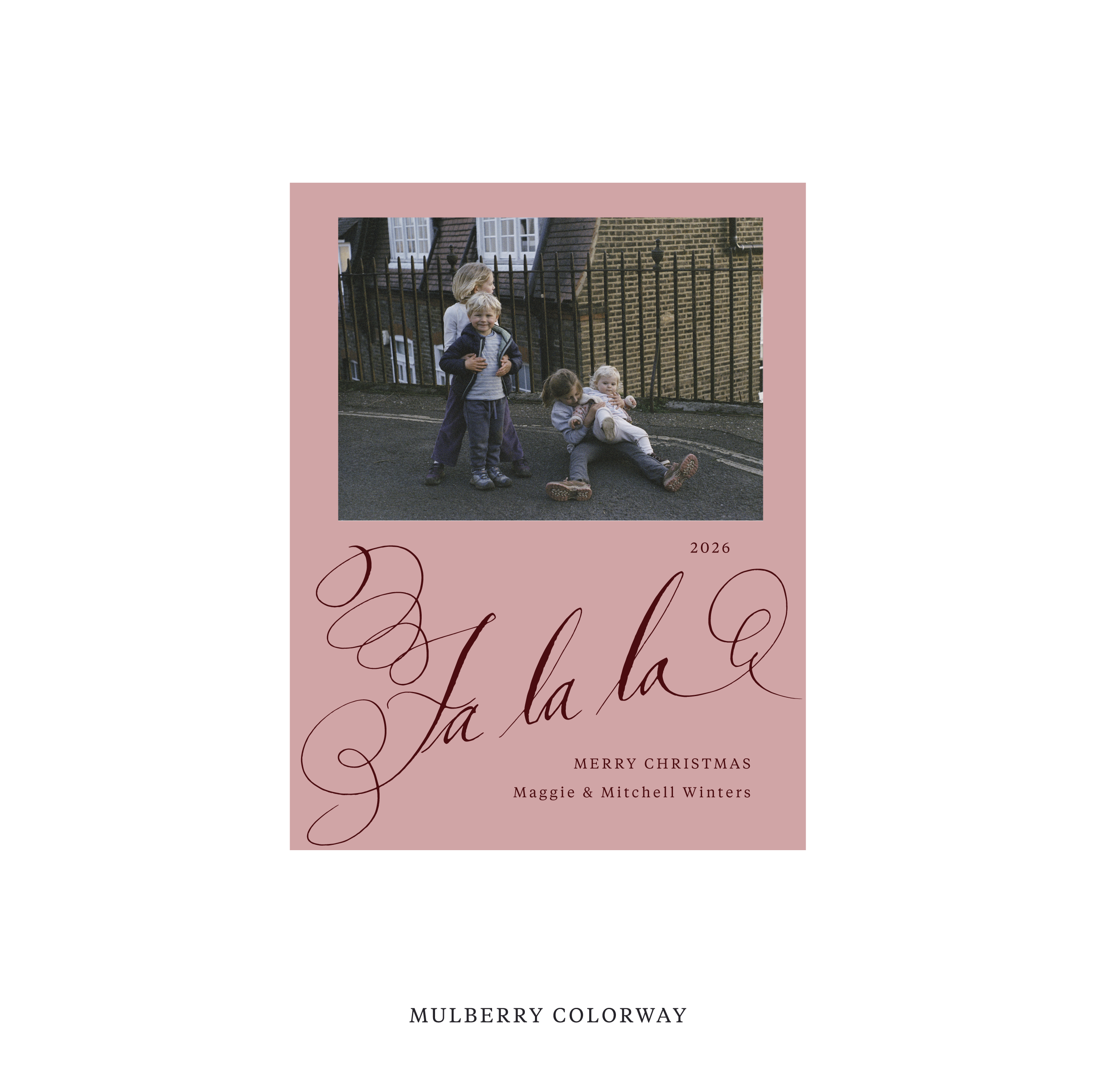 Farnley Classic Flat Print Holiday Card, Small