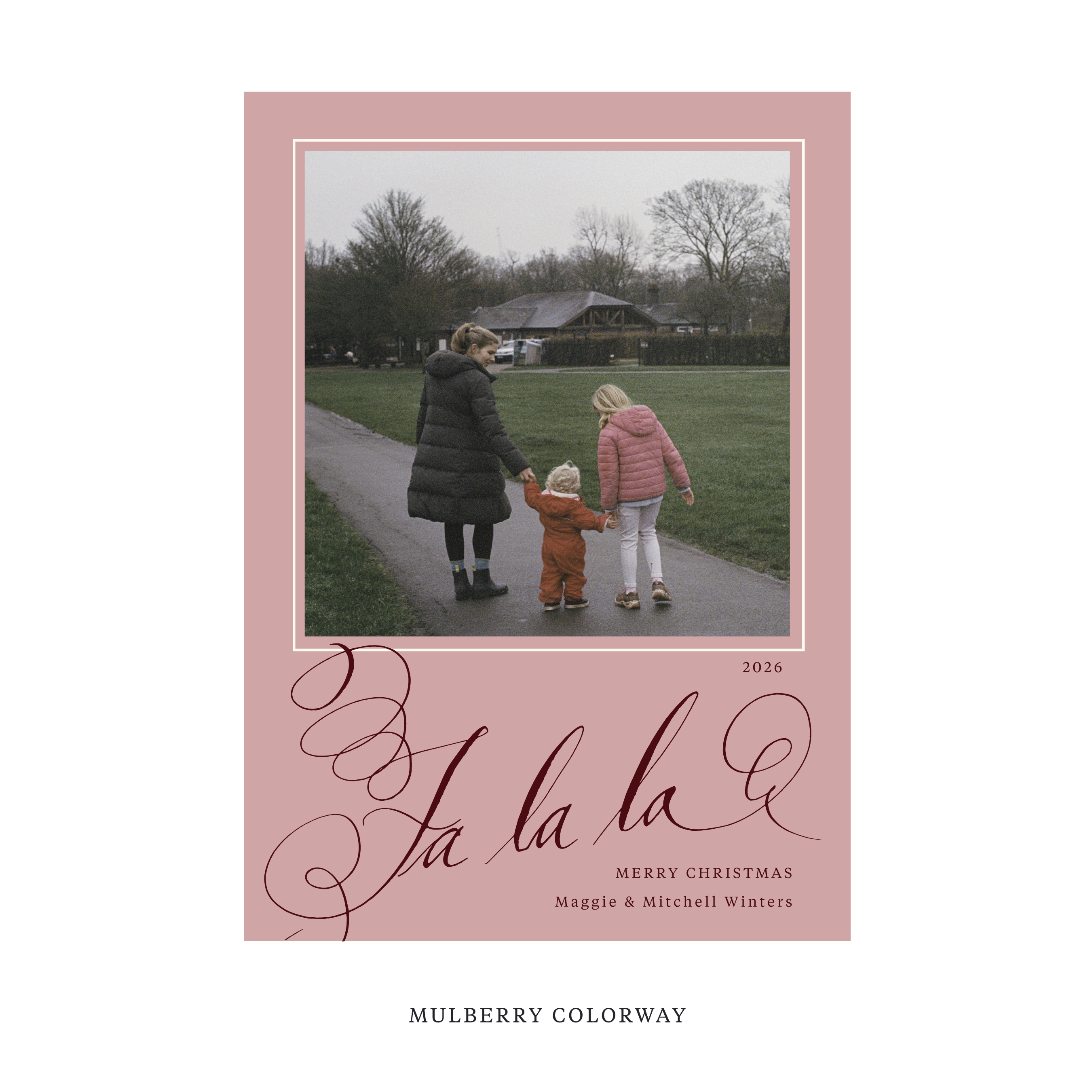 Farnley Classic Flat Print Holiday Card, Large