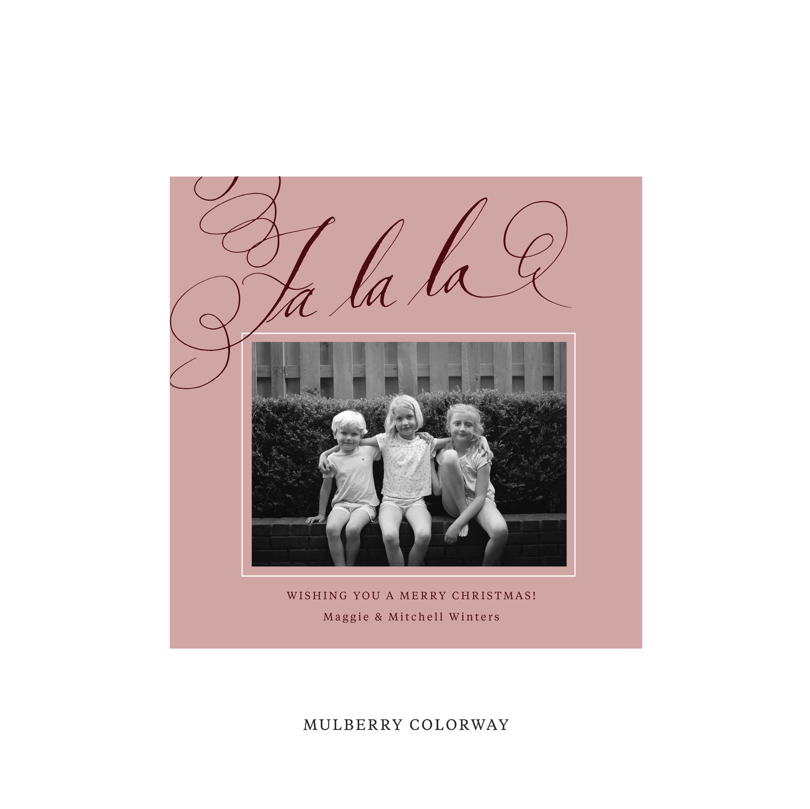 Farnley Classic Flat Print Holiday Card, Square