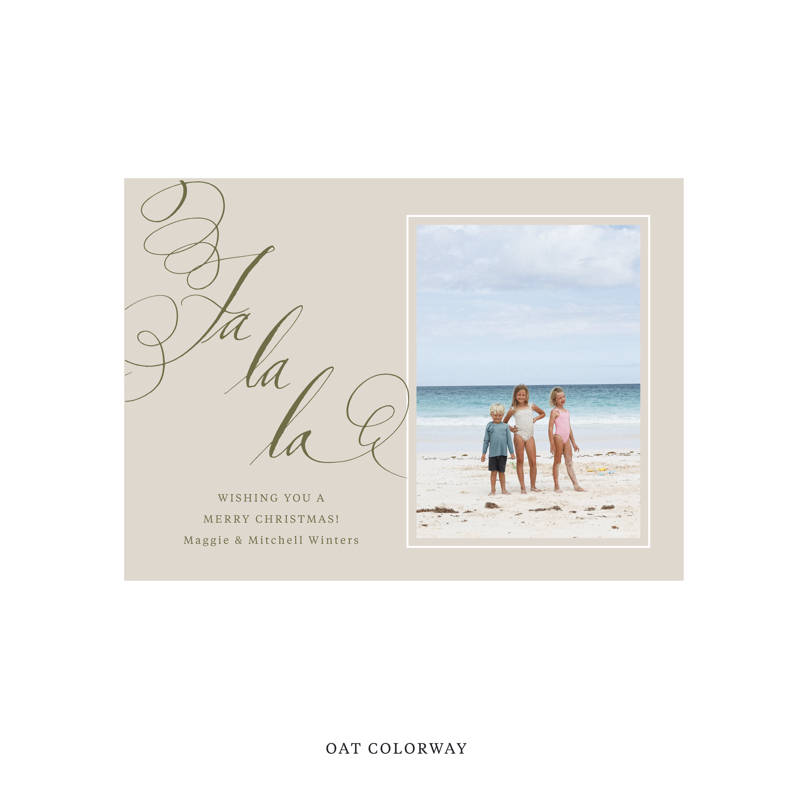 Farnley Classic Flat Print Holiday Card, Medium