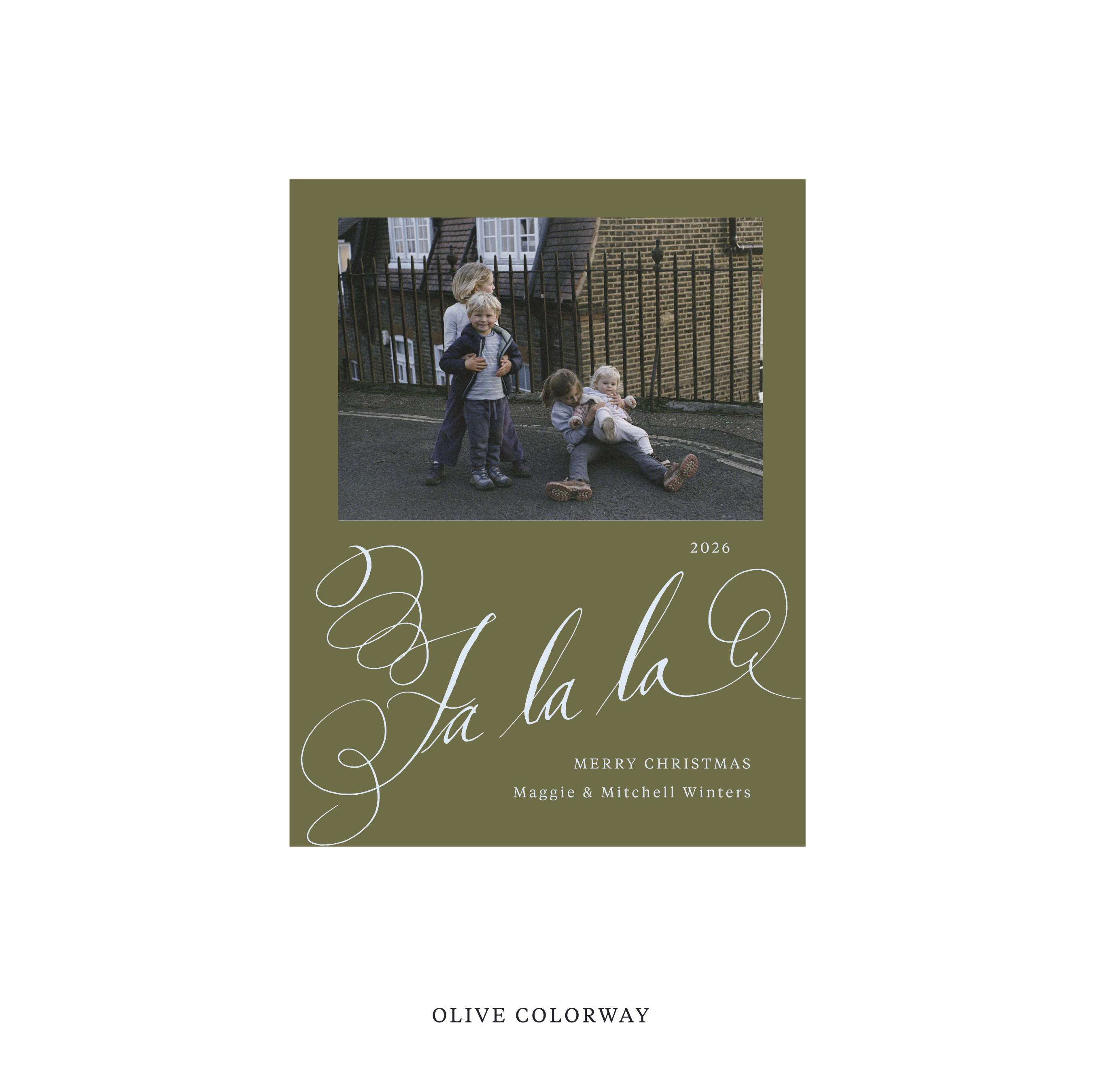 Farnley Classic Flat Print Holiday Card, Small
