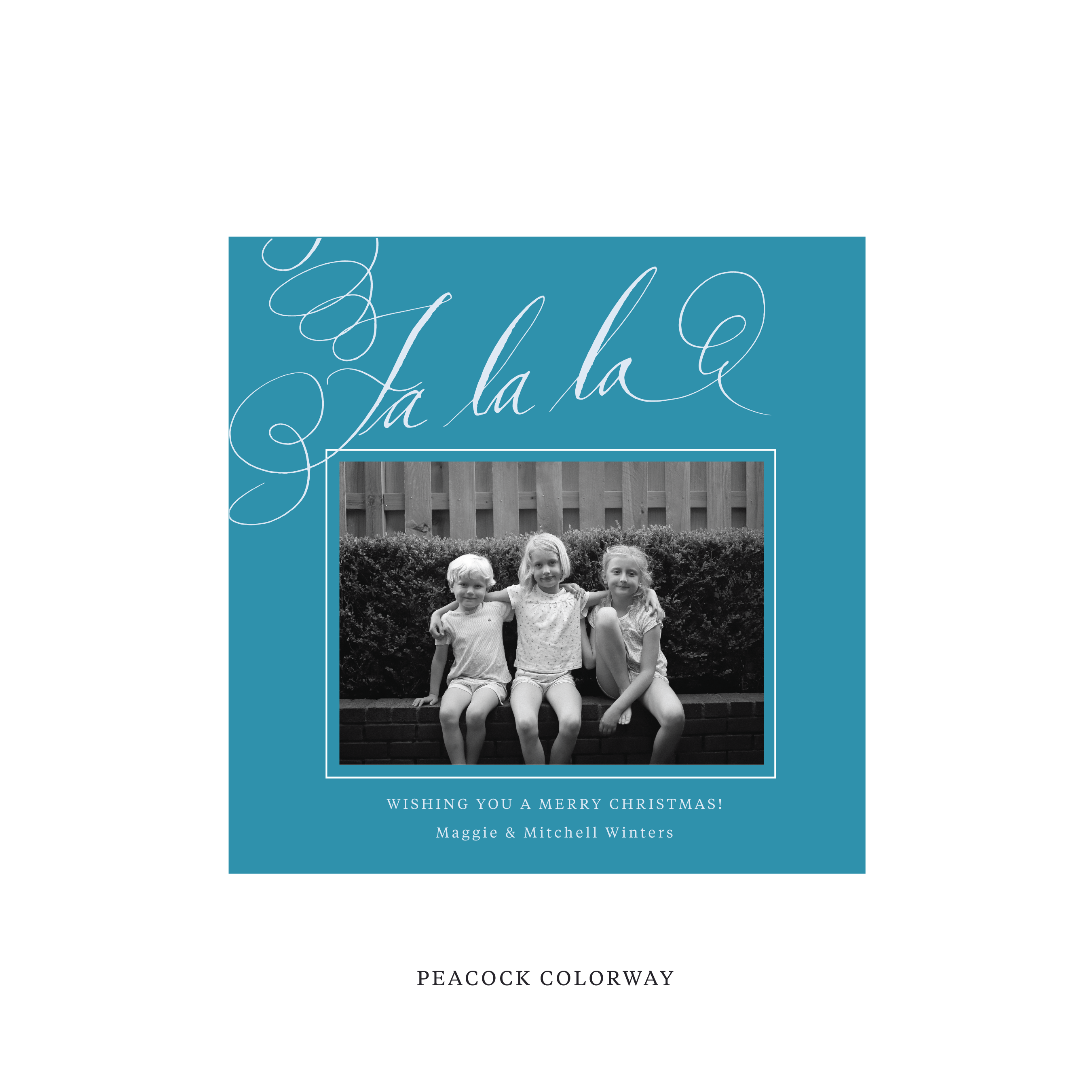 Farnley Classic Flat Print Holiday Card, Square