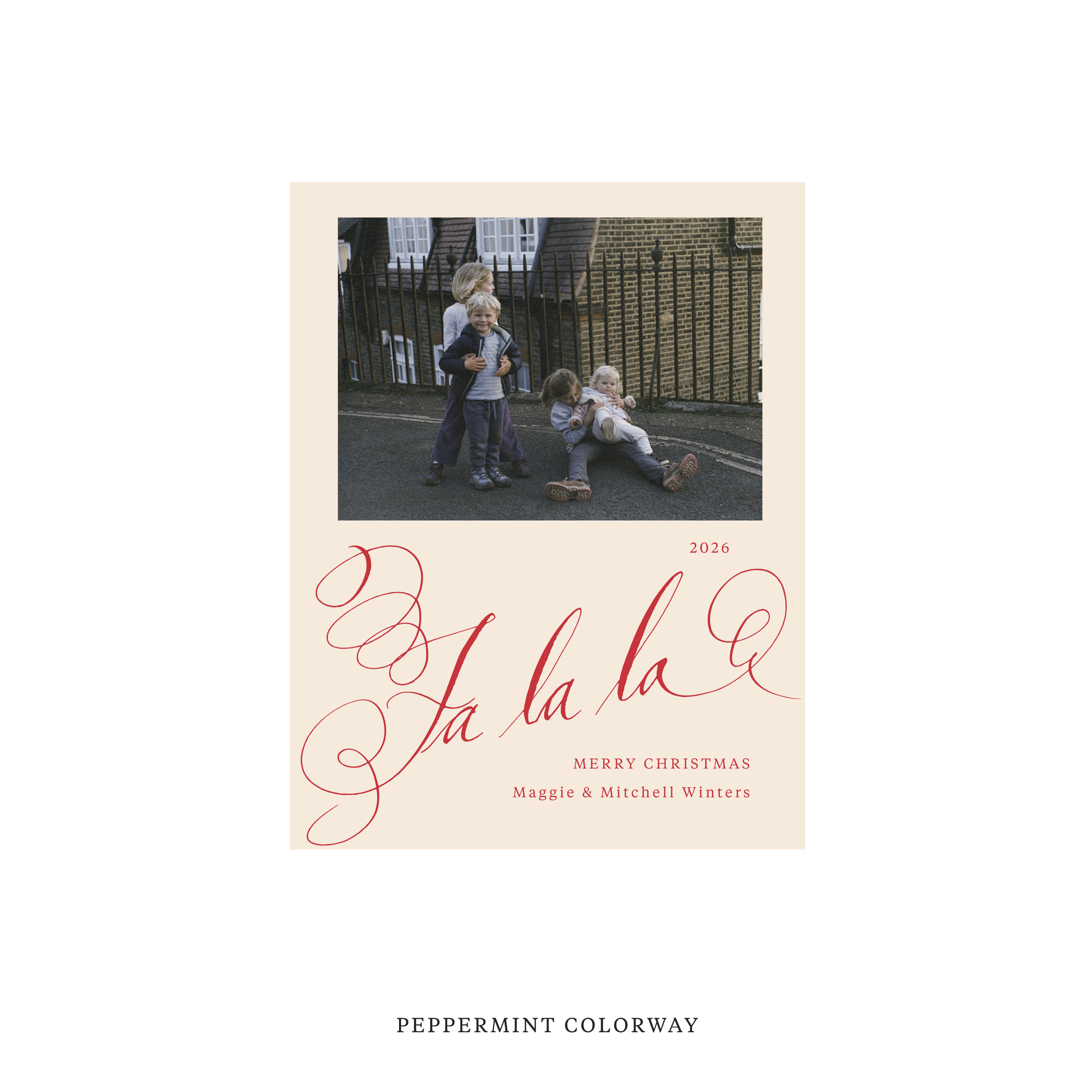 Farnley Classic Flat Print Holiday Card, Small