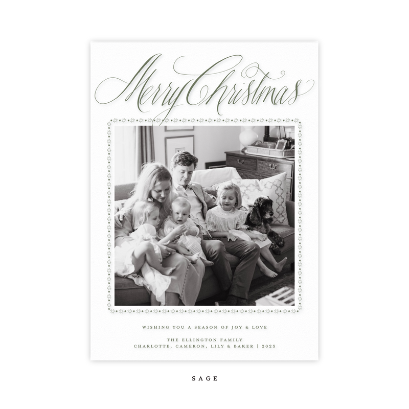 Woodley Engraved Medium Holiday Card I