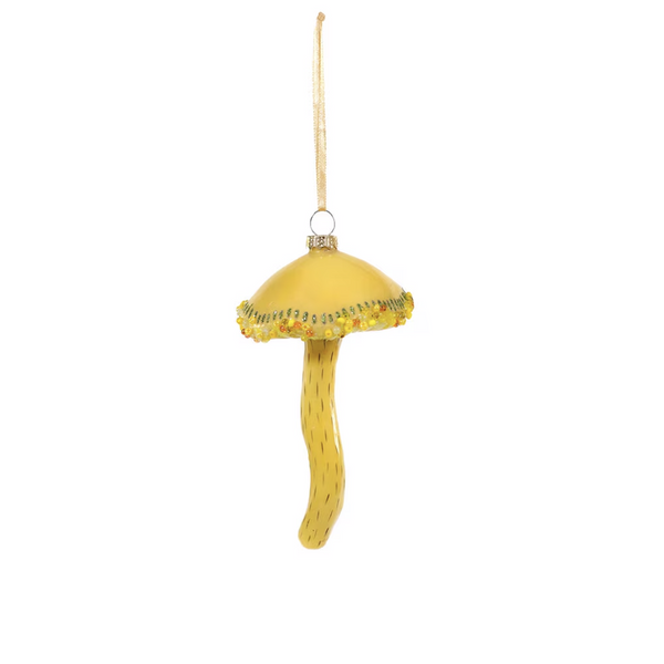 Yellow Mushroom Ornament