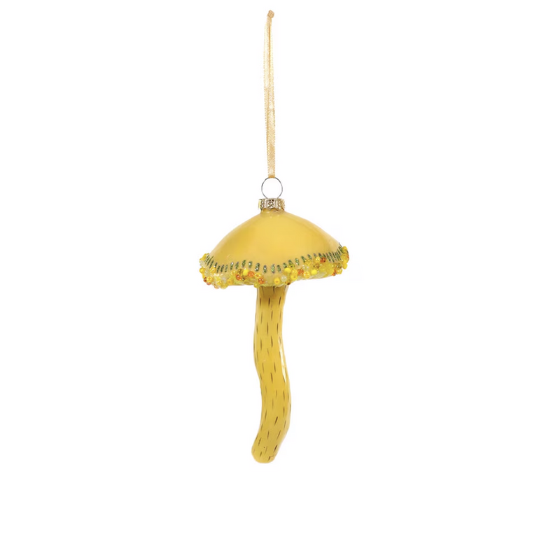 Yellow Mushroom Ornament