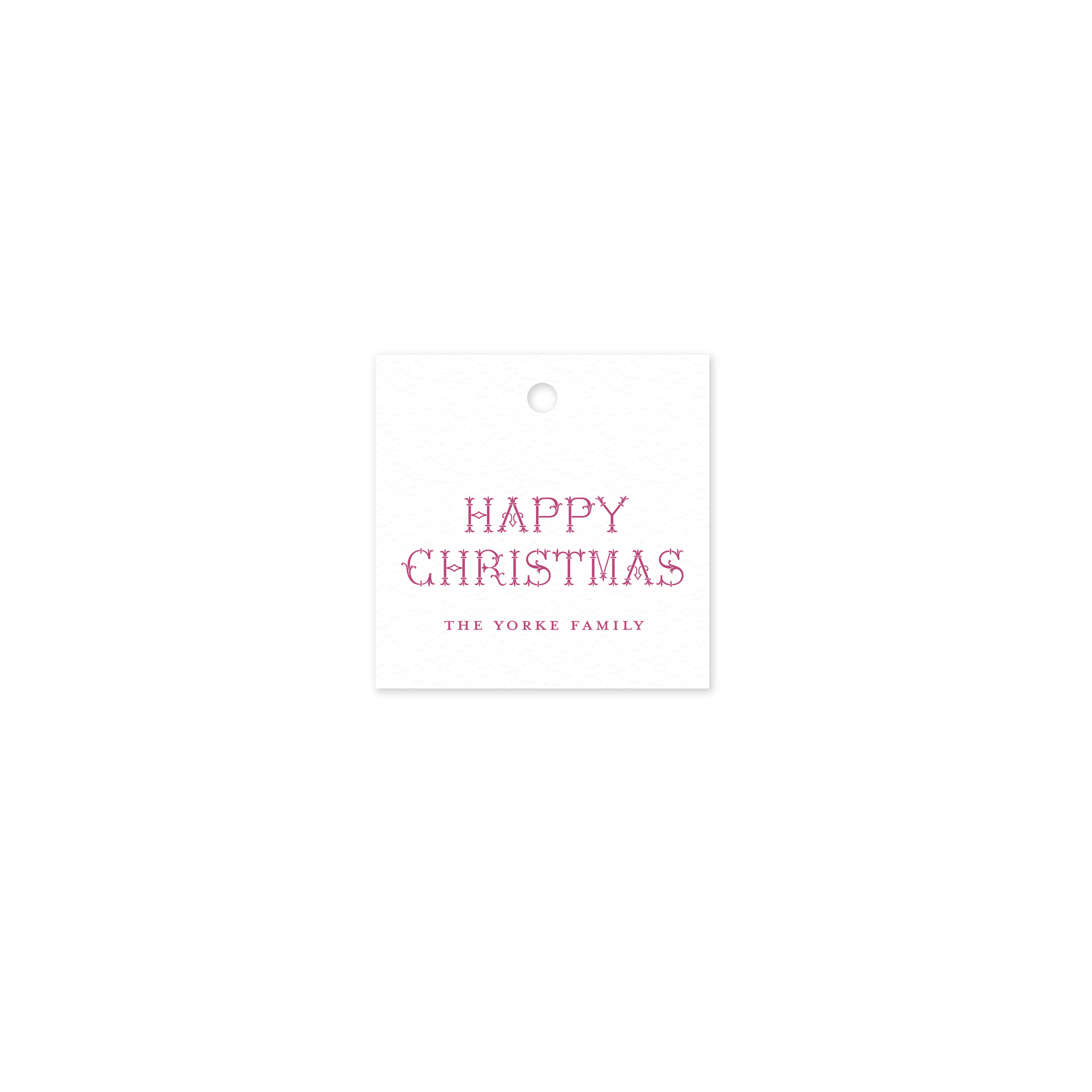 Yorke Square Letterpress Holiday Gift Tag