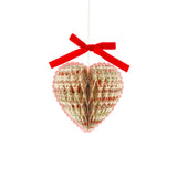 Meri Meri x Liberty Paper Honeycomb Heart Decorations
