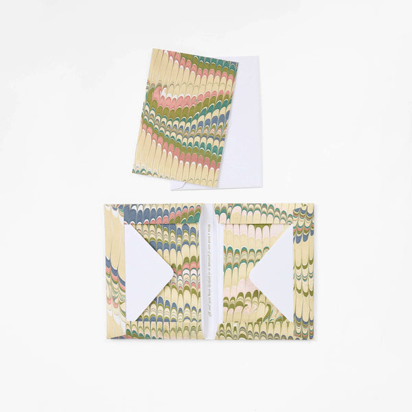 Marbled Greeting Card Set - Moss Mountain