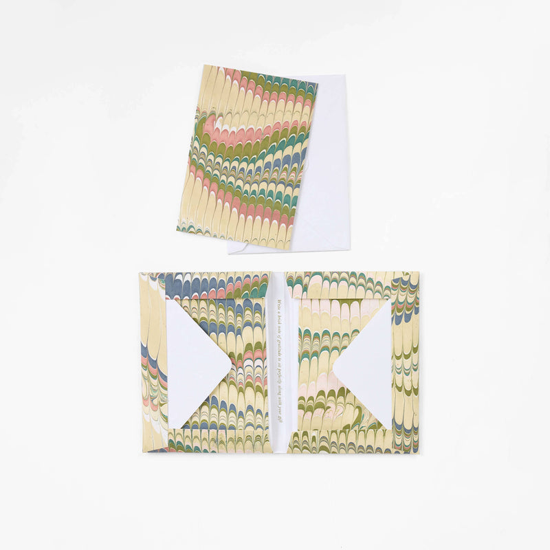 Marbled Greeting Card Set - Moss Mountain