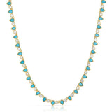 Teardrop Turquoise Tennis Necklace