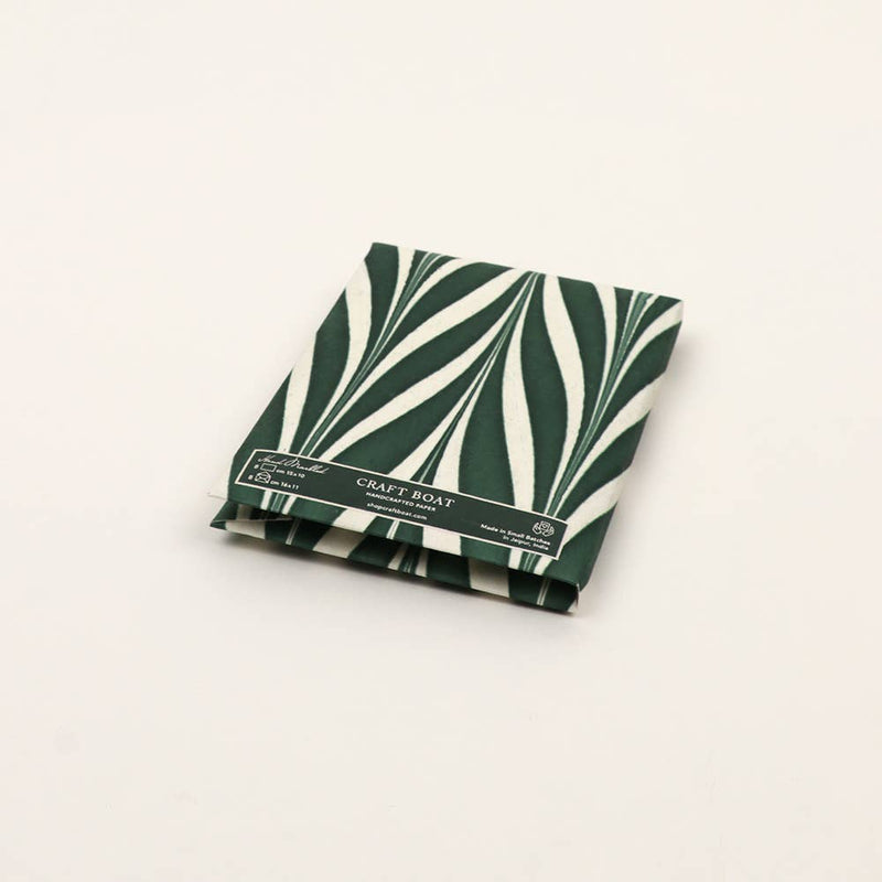 Marbled Greeting Card Set - Green