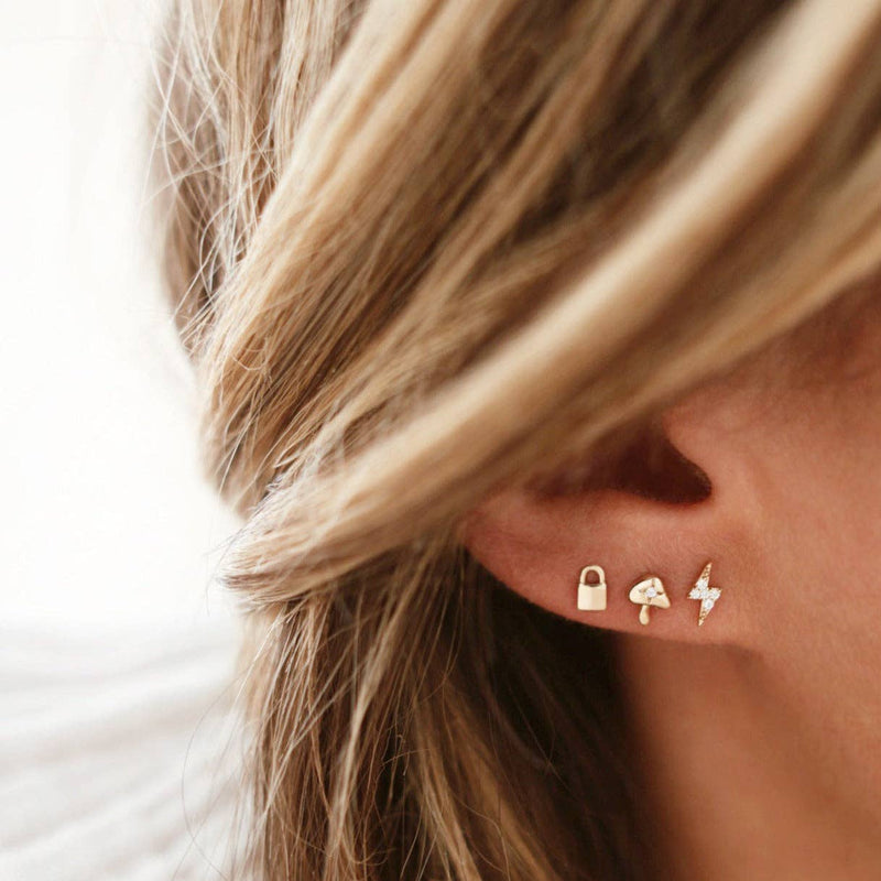 Starry Shroom Studs Earrings