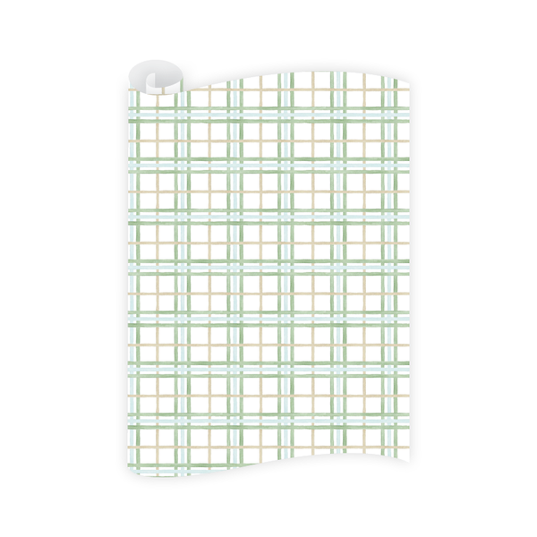 Lush Pines Plaid Wrapping Paper