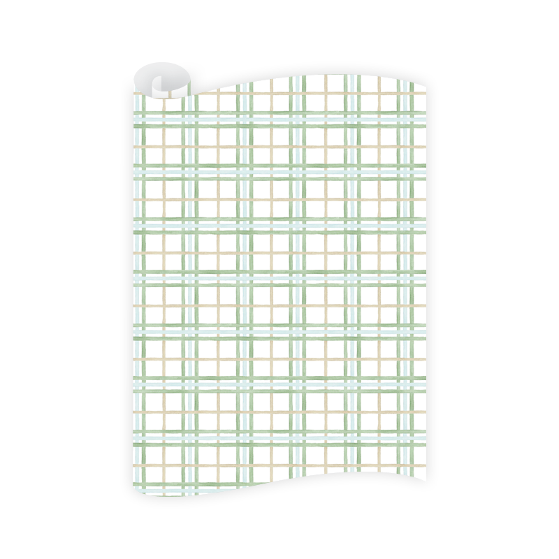 Lush Pines Plaid Wrapping Paper