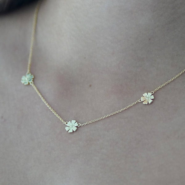 Triple Daisy Chain Necklace