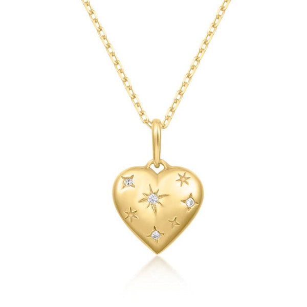 Cosmic Heart Pendant Necklace