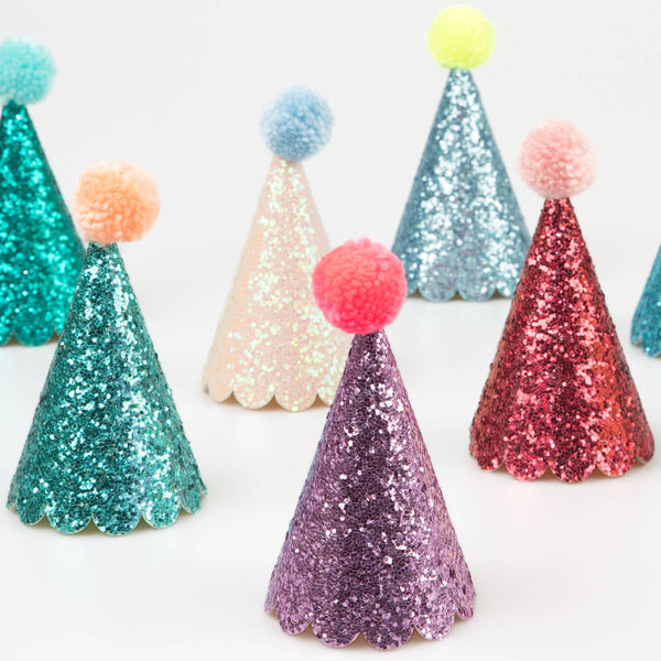 Glitter Mini Party Hats