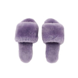 Lilac Sheepskin Fuzzy Slippers