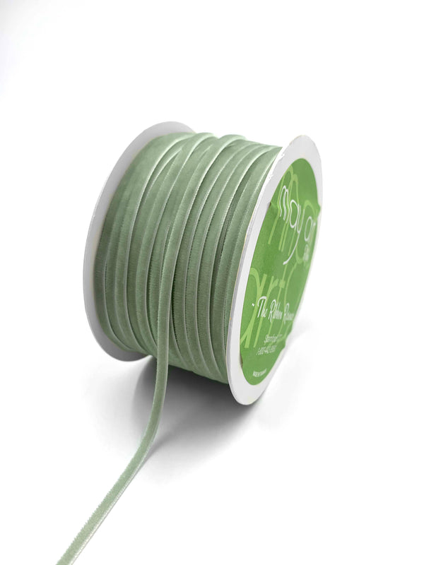 1/8" Jadeite Green Velvet Cord String