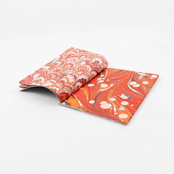 Red Hand Marbled Gift Wrapping Paper Booklet