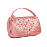 Girls Glitter Heart Purse, Gold