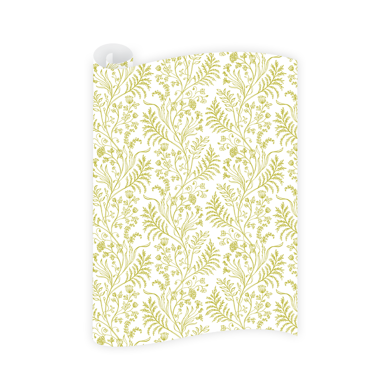 Fern Chartreuse Wrapping Paper Roll