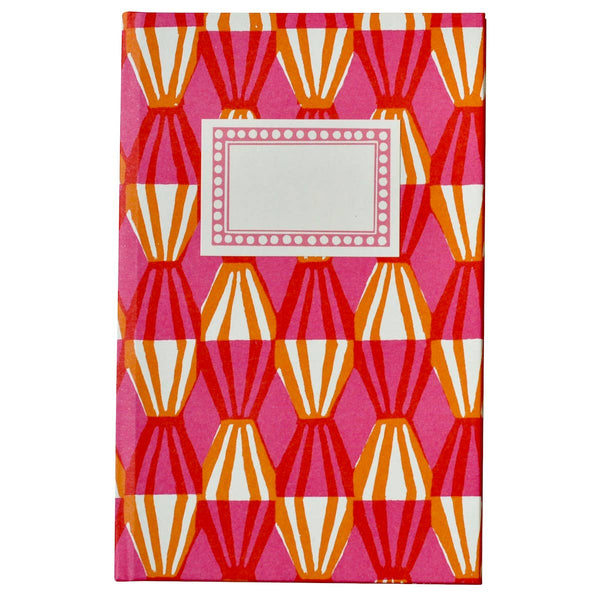 Hardback Notebook Threadwork Bright Pink and Orange