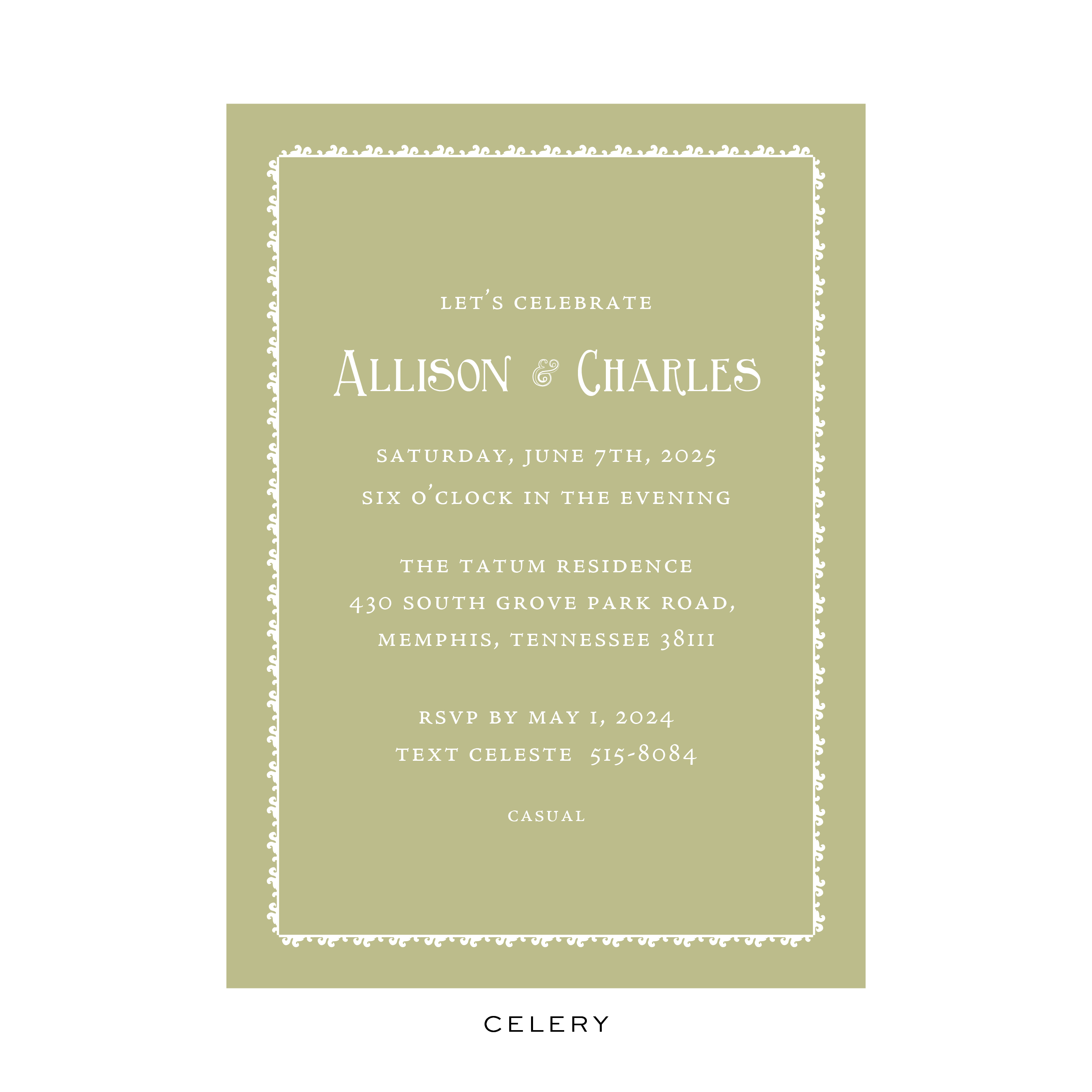 Allison Bridal Invitation