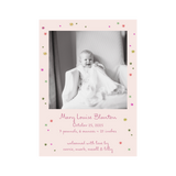 Angela Birth Announcement Classic Printed Holiday Card