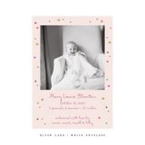 Angela Birth Announcement Classic Printed Holiday Card