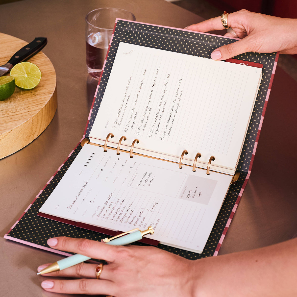 Keepsake Recipe Binder - Cabana Pink