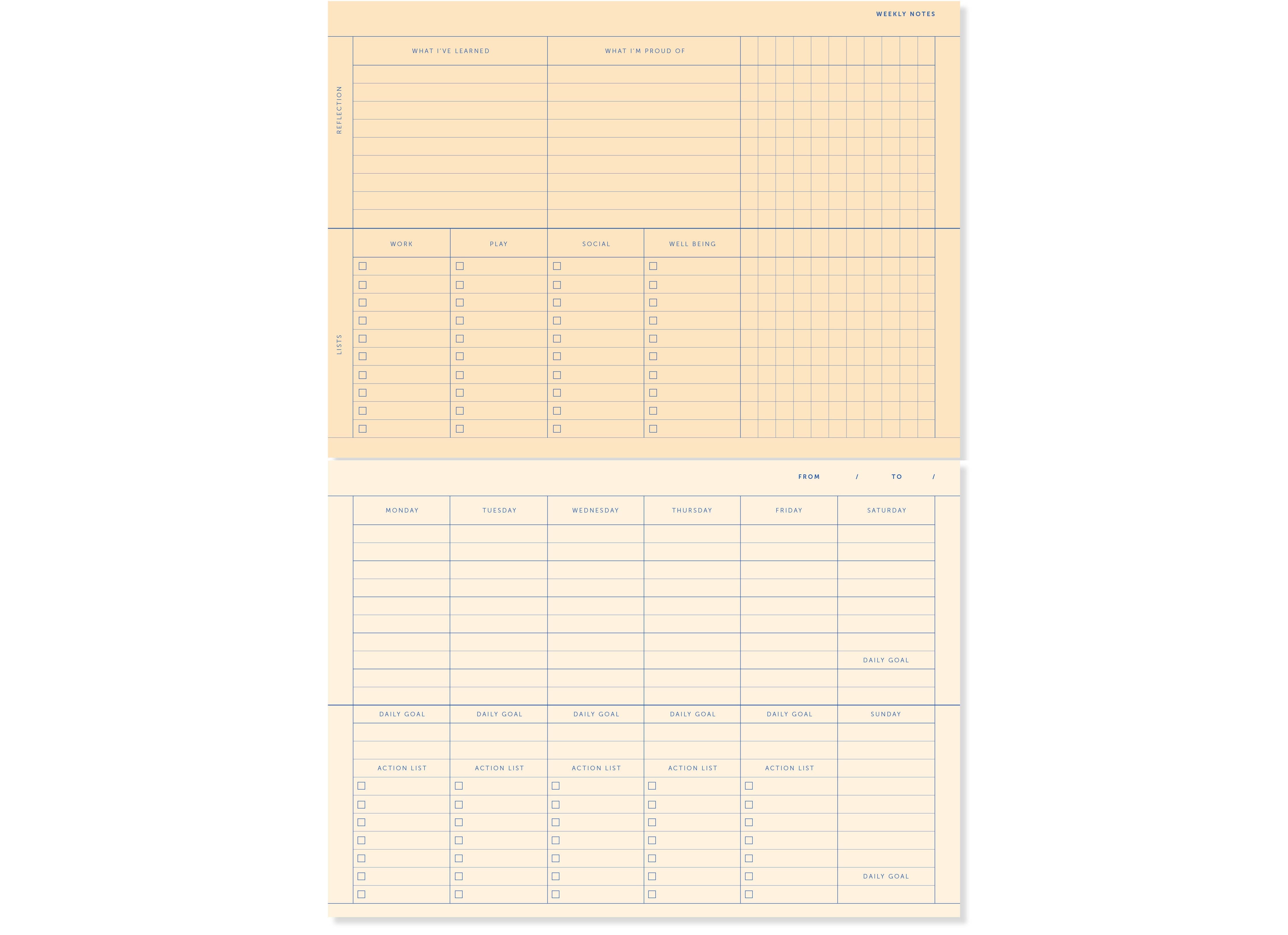 Desk Planner, Lavender Blue