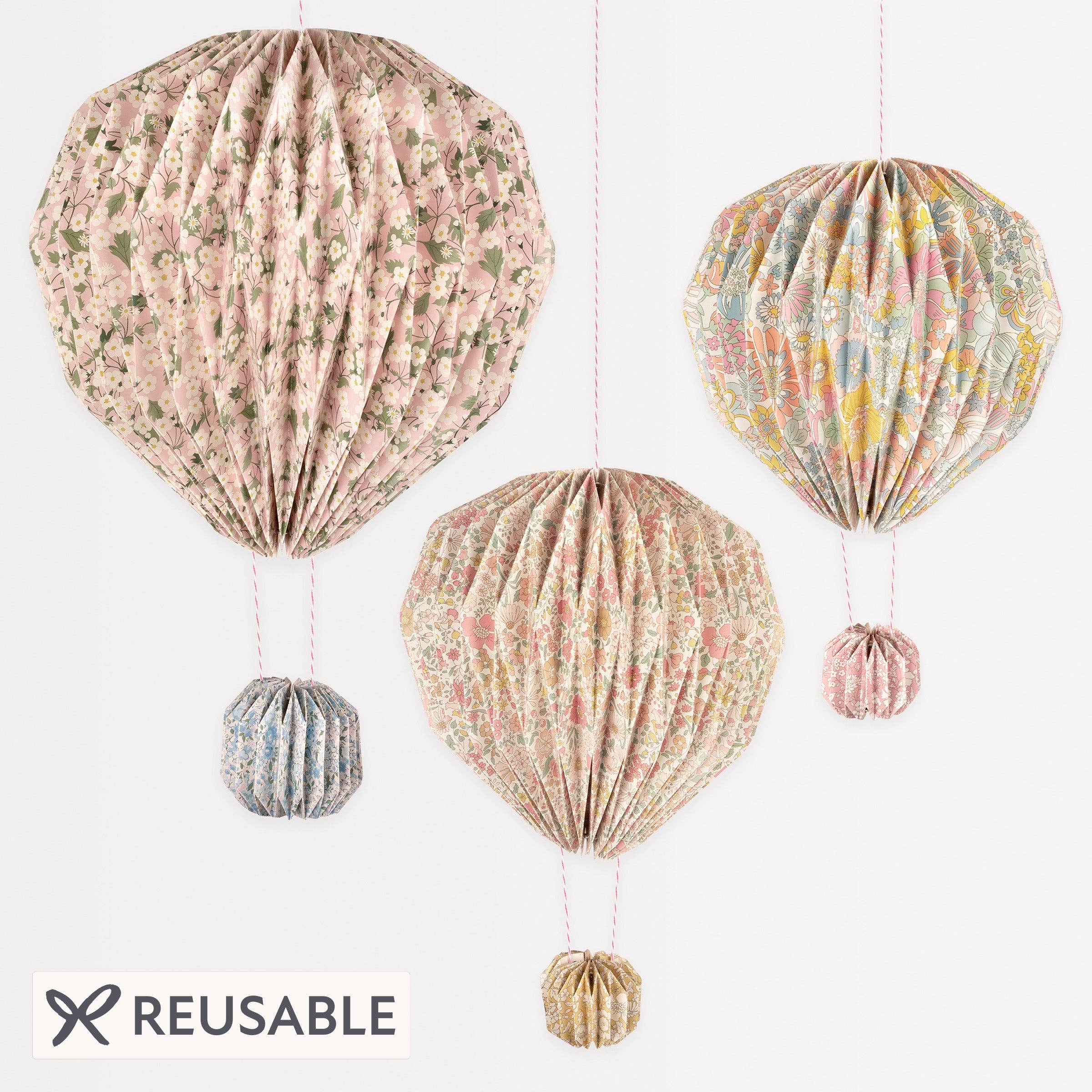 Meri Meri x Liberty Origami Balloon Decorations
